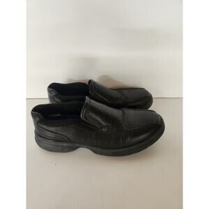 Clarks Bradley Step Men's Black Leather Slip On Shoes sz 9.5M